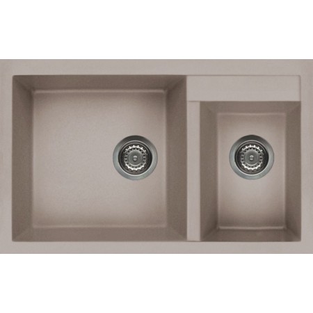 Elleci LGQ44043 | Lavello 2 vasche | Quadra 440 | 815 x 500 | Granitek G43 | Base 800 ||| 900 se inizio composizione | Sopratop