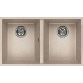 Elleci LGQ35051BSO | Lavello 2 vasche | Quadra 350 Sottotop | 760 x 435 | Granitek G51 | Base 800 | Sottotop
