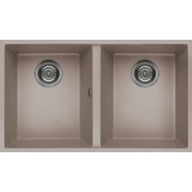 Elleci LGQ35043BSO | Lavello 2 vasche | Quadra 350 Sottotop | 760 x 435 | Granitek G43 | Base 800 | Sottotop