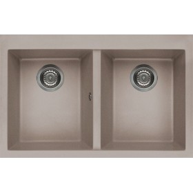 Elleci LGQ35043 | Lavello 2 vasche | Quadra 350 | 790 x 500 | Granitek G43 | Base 800 | Sopratop