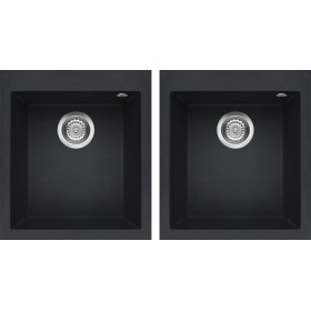 Elleci LGQ20059 | Lavello 2 vasche | Quadra 200 | 410 x 500 + 410 x 500 | Granitek G59 | Base 900 | Sopratop