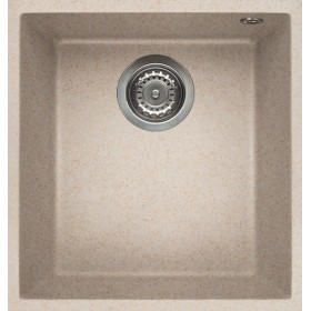 Elleci LGQ10051BSO | Lavello 1 vasca | Quadra 100 Sottotop | 380 x 440 | Granitek G51 | Base 450 | Sottotop