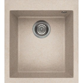Elleci LGQ10051 | Lavello 1 vasca | Quadra 100 | 410 x 500 | Granitek G51 | Base 450 | Sopratop