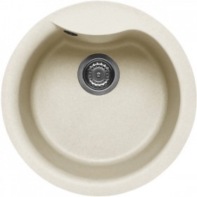 Elleci LGEROU62 | Lavello 1 vasca | Ego Round | ⌀ 485 | Granitek G62 | Base 500 | Sopratop