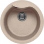 Elleci LGEROU51 | Lavello 1 vasca | Ego Round | ⌀ 485 | Granitek G51 | Base 500 | Sopratop