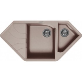 Elleci LGECOR43 | Lavello angolare 1 vasca ½ con gocciolatoio | Ego Corner | 1000 x 500 | Granitek G43 | Base Corner ||| 800 se