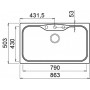 Elleci LGF36062 | Lavello 1 vasca | Fox 360 | 863 x 503 | Granitek G62 | Base 900 | Sopratop
