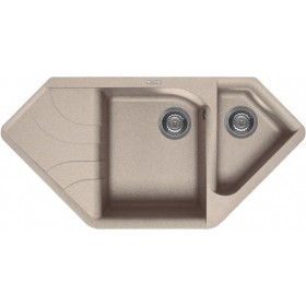 Elleci LGECOR51 | Lavello angolare 1 vasca ½ con gocciolatoio | Ego Corner | 1000 x 500 | Granitek G51 | Base Corner ||| 800 se