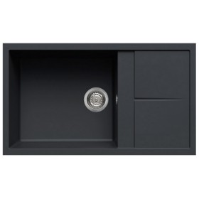 Elleci LGU41059 | Lavello 1 vasca con gocciolatoio | Unico 410 | 860 x 500 | Granitek G59 | Base 600 | Sopratop
