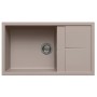 Elleci LGU41043 | Lavello 1 vasca con gocciolatoio | Unico 410 | 860 x 500 | Granitek G43 | Base 600 | Sopratop
