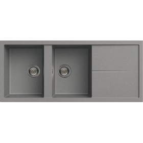 Elleci LGU50048 | Lavello 2 vasche con gocciolatoio | Unico 500 | 1160 x 500 | Granitek G48 | Base 800 | Sopratop
