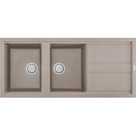 Elleci LGB50043 | Lavello 2 vasche con gocciolatoio | Best 500 | 1160 x 510 | Granitek G43 | Base 800 | Sopratop