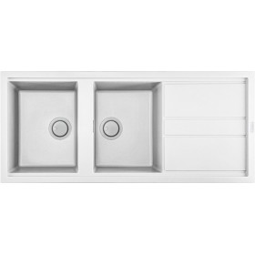 Elleci LKB50096 | Lavello 2 vasche con gocciolatoio | Best 500 | 1160 x 510 | Keratek Plus K96 | Base 800 | Sopratop