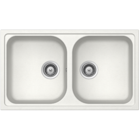 Schock FOMN200A01 | FORMHAUS N200 | Cristalite | 860x500 | BIANCO ASSOLUTO | LAVELLO 2 VASCHE