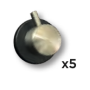 Schock MANC.IX | 22  MANOPOLE CONTEMPORANEO |  |  | INOX | KIT DI 5 MANOPOLE CONTEMPORANEO