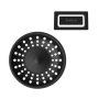 Schock 400050PUR | Z4  KIT PILETTA | Acciaio Inox 304 |  | NERO OPACO | Parti visibili di design per Galaxy N100S/N100SU - Brook
