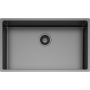 Schock TECN100XLGUM | NEW TECHNICK PVD N100 XL | Acciaio Inox 304 | 740X440 | PVD GUN METAL | 1 VASCA 700x400 - FINITURA PVD GUN