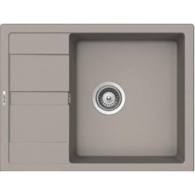 Schock ELED100XXSA42 | ELEMENT D100XXS | Cristalite | 650X500 | GRIGIO TORTORA | 1 VASCA + GOCCIOLATOIO SMALL - REVERSIBILE
