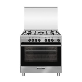 GLEM GAS SA865MI6 | 80X60 | INOX |  - 4f.Fgas + 1 tripla corona HP.C centrale da 4,0 KW - forno ELETTRICO MULTIFUNZIONE VENTILAT