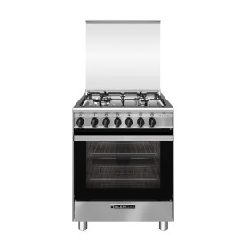 GLEM GAS SA66TMI | 60X60 | INOX |  - 3f.Fgas + 1 tripla corona HP.C a sinistra da 3,8 KW - forno ELETTRICO MULTIFUNZIONE TERMOVE
