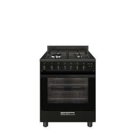 GLEM GAS SA66TMBK | 60X60 | NERO OPACO |  - 3f.Fgas + 1 tripla corona HP.C a sinistra da 3,8 KW - forno ELETTRICO MULTIFUNZIONE