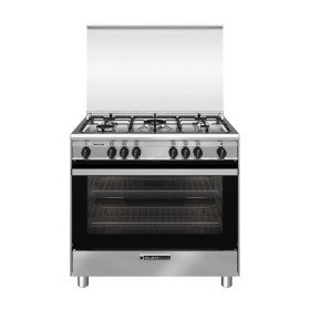 GLEM GAS SA965VI | 90X60 | INOX |  - 4f.Fgas + 1 tripla corona HP.C centrale da 4,0 KW - forno GAS MULTIFUNZIONE VENTILATO - 8 t