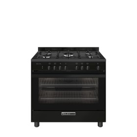 GLEM GAS SA965MBK | 90X60 | NERO OPACO |  - 4f.Fgas + 1 tripla corona HP.C centrale da 4,0 KW - forno ELETTRICO MULTIFUNZIONE TE