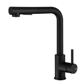 Arkè HERA Black - Acciaio 304 - Miscelatore Monocomando girevole, doppio getto con doccetta