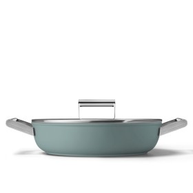 SMEG PED LIBERA DPF2812EGM | UTENSILI CUCINA | Cookware | Verde Smeraldo Opaco | Tegame due manici con coperchio - rivestimento