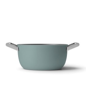 SMEG PED LIBERA CSF2412EGM | UTENSILI CUCINA | Cookware | Verde Smeraldo Opaco | Casseruola due manici con coperchio - rivestime