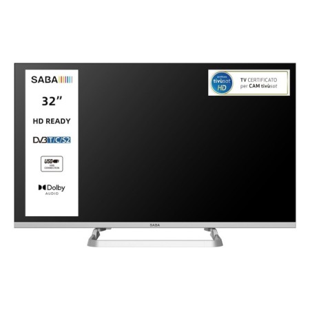 SABA  SA32M10 | TV LED 32"HD DVBT2/S2 C/STAND CENTRALE TIVUSAT
