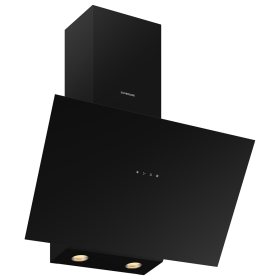 SILVERLINE 3481.6.733.03 | 3481 | cappe | parete | 60 cm |  nero | A+ | 167/max415m3/h, 3 velocità, comandi touch sul vetro, 2 f