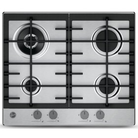 Hoover HHG6BR4C3X | Piano cottura gas 60 cm | 2 Griglie in ghisa
