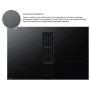 SAMSUNG KITCHEN CC90H84PADUR | Piano cottura induzione Touch con cappa integrata 80cm Vetro Anti Graffio Matte Black