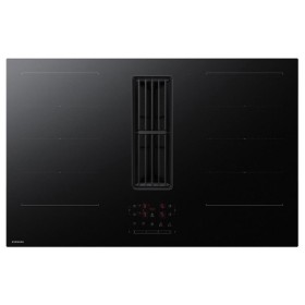SAMSUNG KITCHEN CC90H84JADUR | Piano cottura induzione Touch con cappa integrata 80cm Vetro Anti Graffio Matte Black