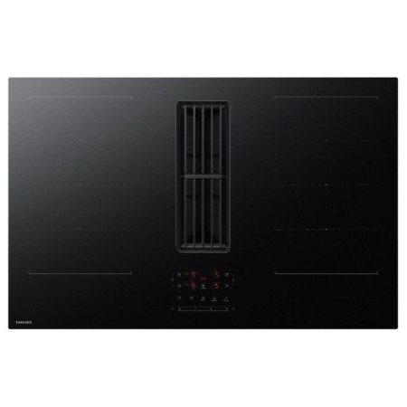 SAMSUNG KITCHEN CC90H84JADUR | Piano cottura induzione Touch con cappa integrata 80cm Vetro Anti Graffio Matte Black