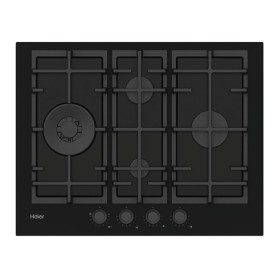 Haier BI HAVG5D5S2B | Piano in vetro a Gas 65 cm Series 2 - foro 56x48 | Griglie in ghisa | Sistema Preciflame