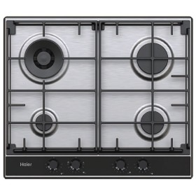 Haier BI HAHG6BR4S2X | Piano a Gas 60 cm Series 2 | 4 Bruciatori | Griglie in ghisa | Sistema Preciflame