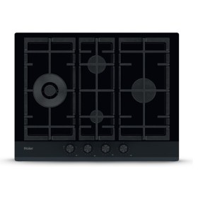 Haier BI HAVG5D4HB | PIANO COTTURA A GAS 65 CM | Vetro temperato nero | Foro 56x48 | Tecnologia Preci Flame | Griglie in ghisa