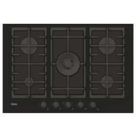HAIER BI HAVG75S2B | PIANO COTTURA IN VETRO A GAS 75 CM SERIES 2 | Griglie in ghisa | Sistema PreciFlame