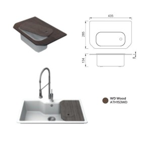 ELLECI Kitchen ATH153WD CHOPPING BOARD FOX 360 WOOD